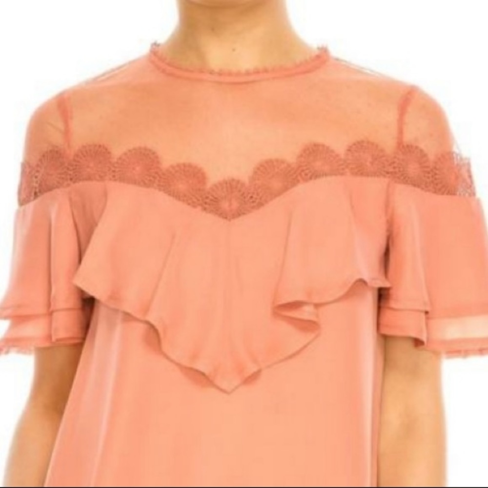 Ruffled Lace Yoke Blouse - Picture 7 of 9